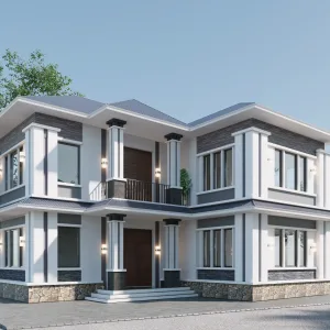 Thiết kế biệt thự vườn cấp 4 mái Nhật – Không gian sống xanh, tiện nghi và bền vững