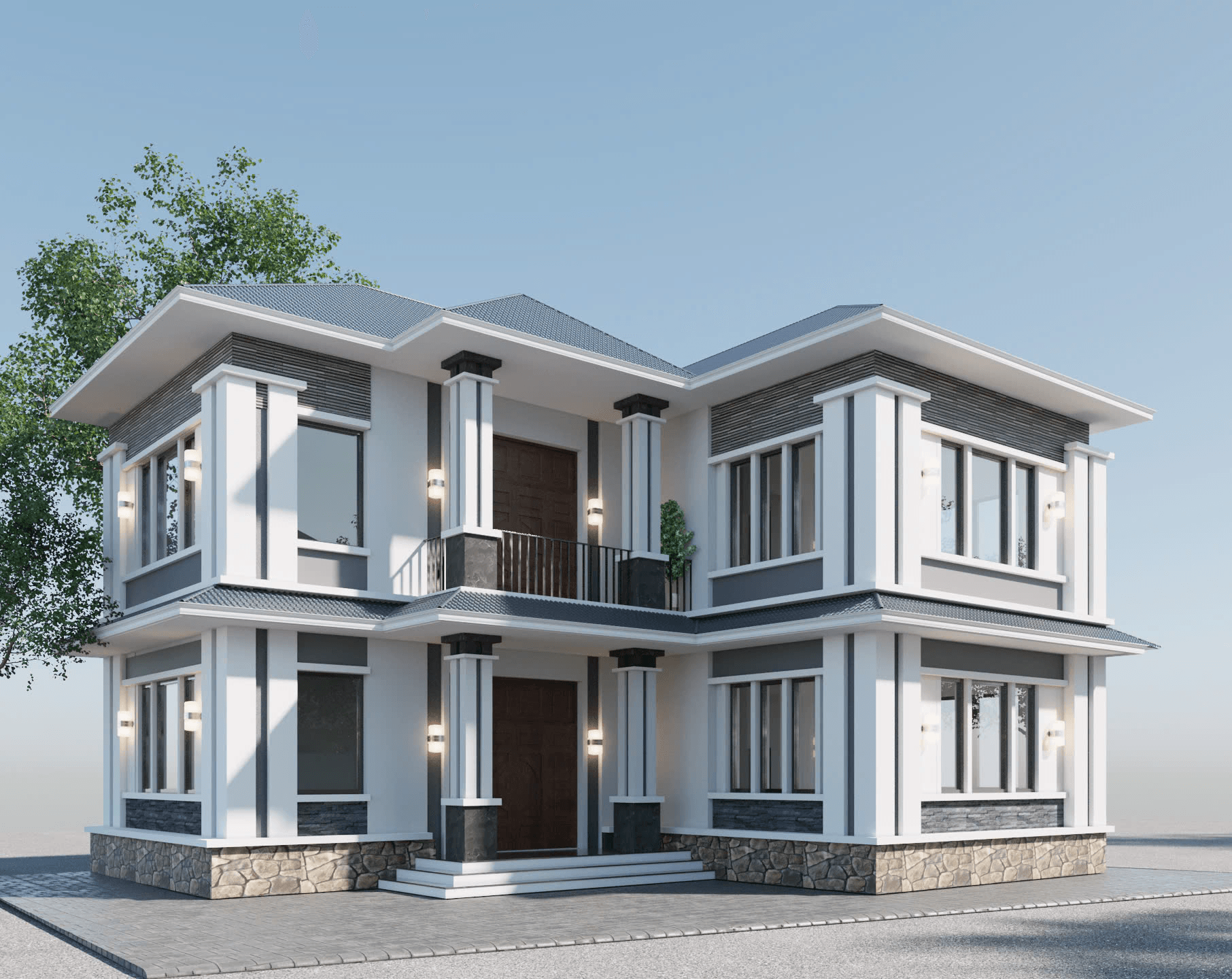 Mẫu nhà phố 3 tầng đơn giản đẹp – Giải pháp cho không gian sống hiện đại 1 Mẫu nhà phố 3 tầng đơn giản đẹp – Giải pháp cho không gian sống hiện đại