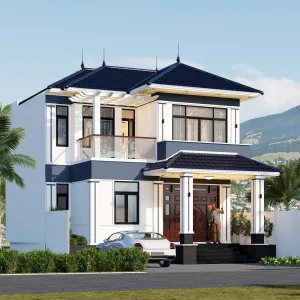 Mẫu nhà 2 tầng 1 tum – Xu hướng lựa chọn của gia đình trẻ hiện đại