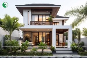 Chiêm ngưỡng thiết kế nhà 2 tầng 1 tum đậm chất hiện đại và tinh tế