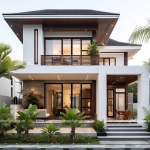 Chiêm ngưỡng thiết kế nhà 2 tầng 1 tum đậm chất hiện đại và tinh tế