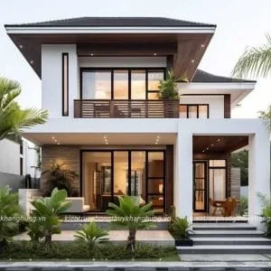 Chiêm ngưỡng thiết kế nhà 2 tầng 1 tum đậm chất hiện đại và tinh tế