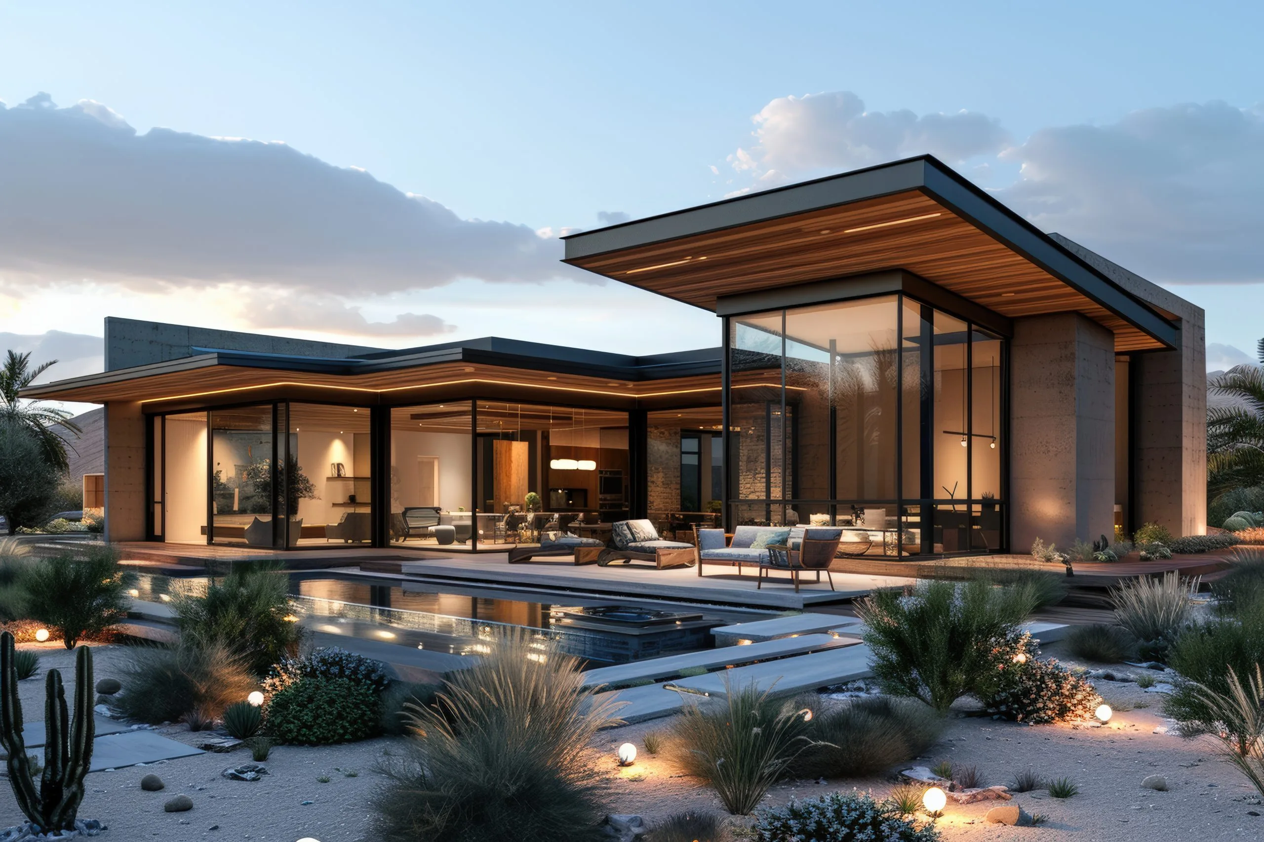 luxurious villa with modern architectural design scaled